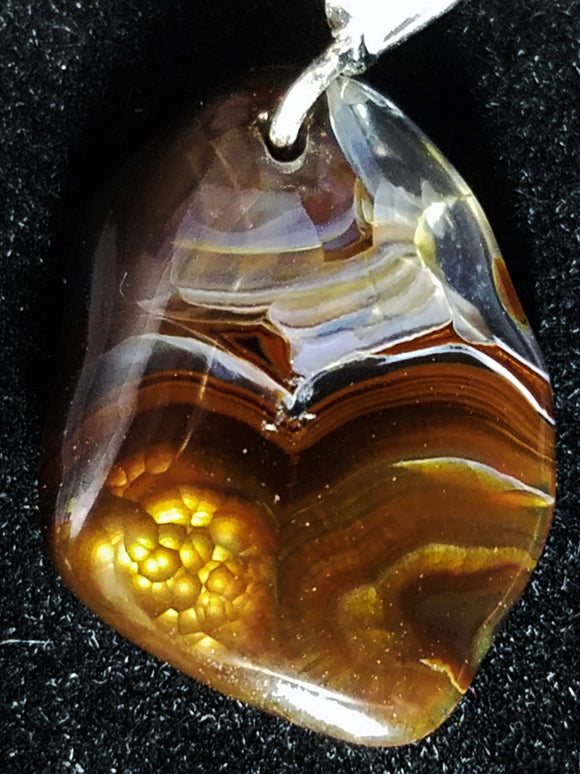 Fire on sale agate pendant